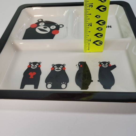 Love Kumamon Divided Plate Melamine Plastic Dish Doki Doki Crate Exclusive HTF - Picture 6 of 6